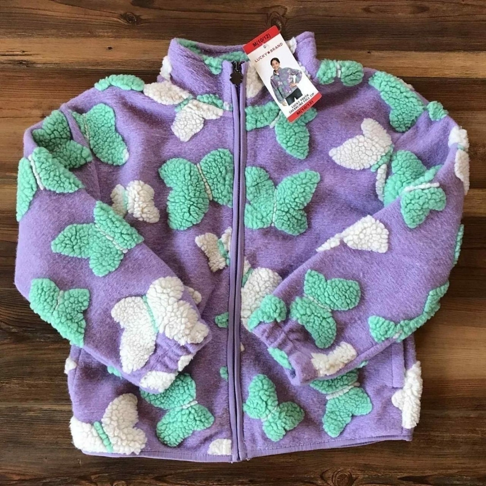 Lucky Brand Butterfly Pattern Sweatet Kids Size 10/11 Years